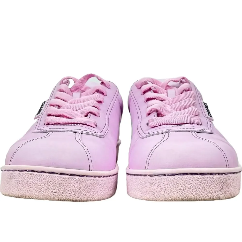Chanel Weekender Leather CC Logo Low Top Sneakers Pink Size 39